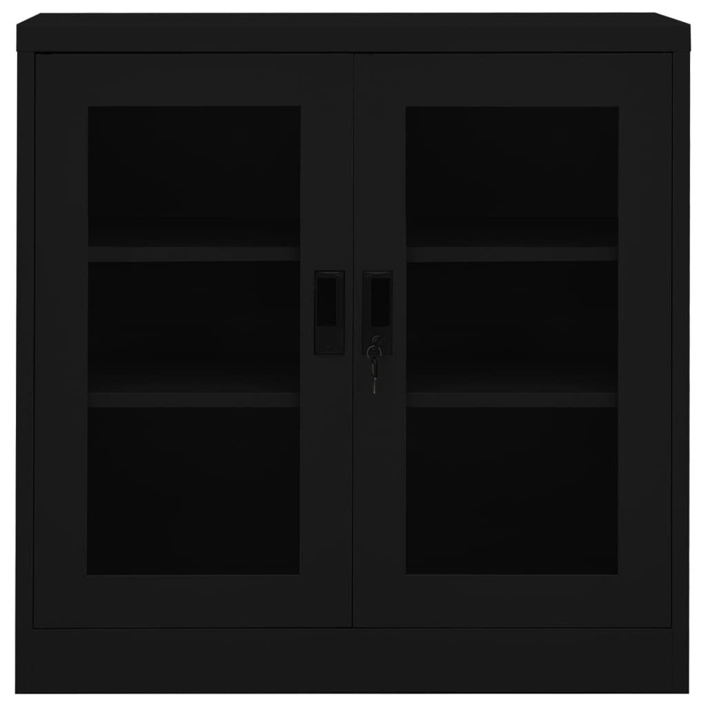 vidaXL Armoire de bureau Noir 90x40x90 cm Acier