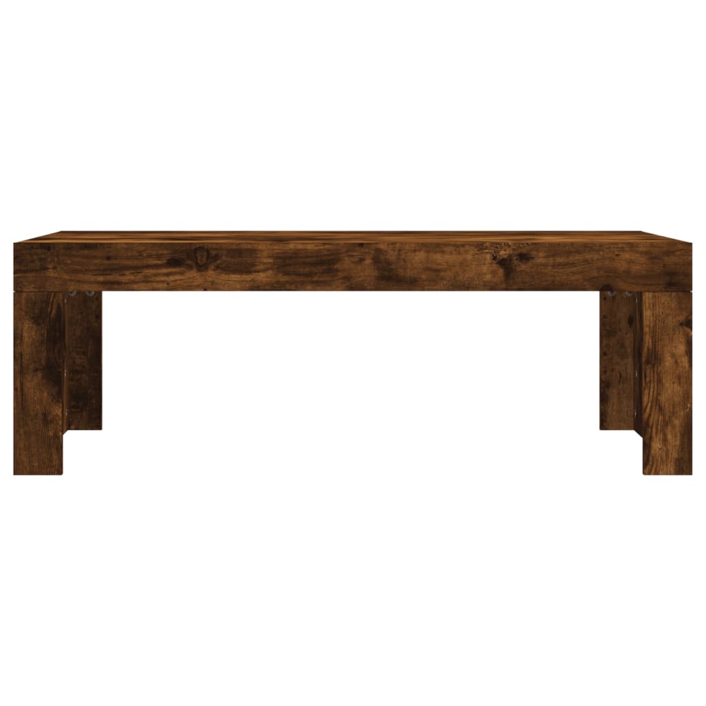 vidaXL Table basse chêne fumé 102x50x36 cm bois d'ingénierie