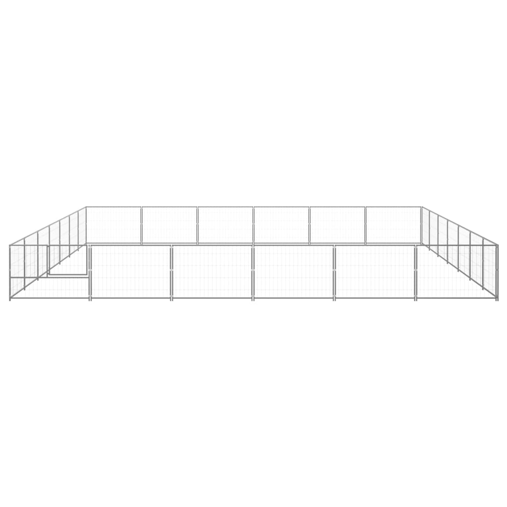 vidaXL Chenil Argenté 42 m² Acier