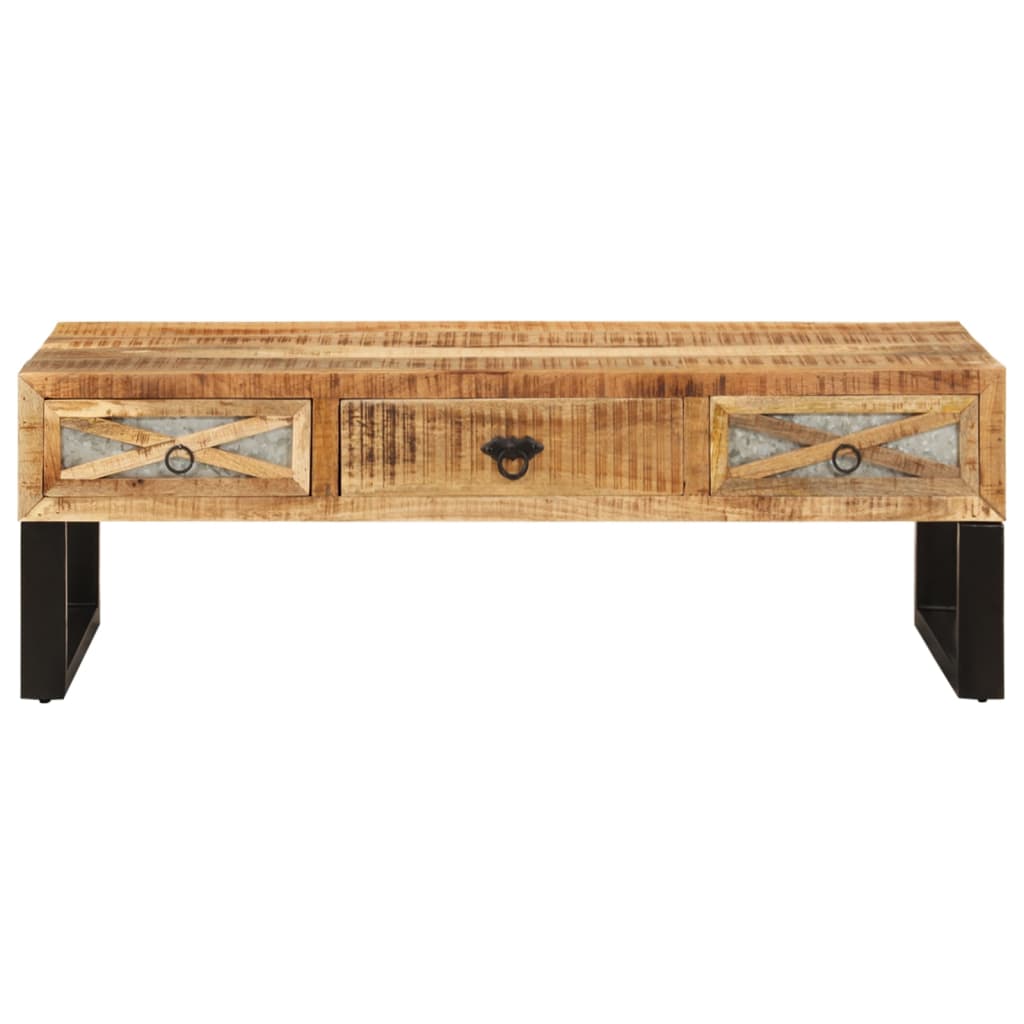 vidaXL Table basse 110x50x38 cm bois de manguier massif