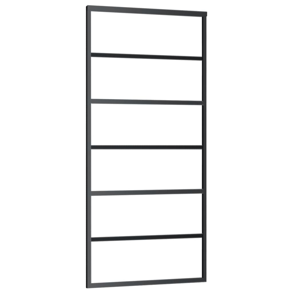 vidaXL Porte coulissante Verre ESG et aluminium 90x205 cm Noir