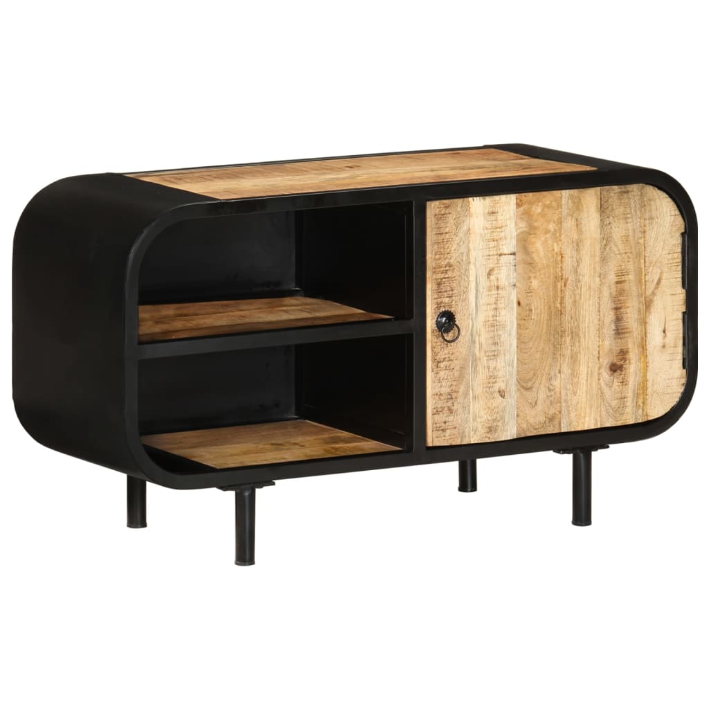 vidaXL Meuble TV 90x30x48 cm Bois de manguier brut