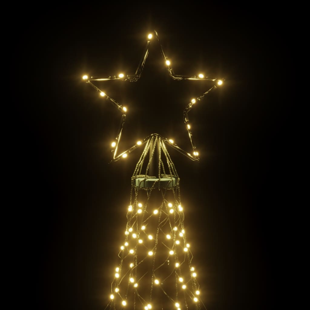 vidaXL Sapin de Noël avec piquet 3000 LED blanc chaud 800 cm