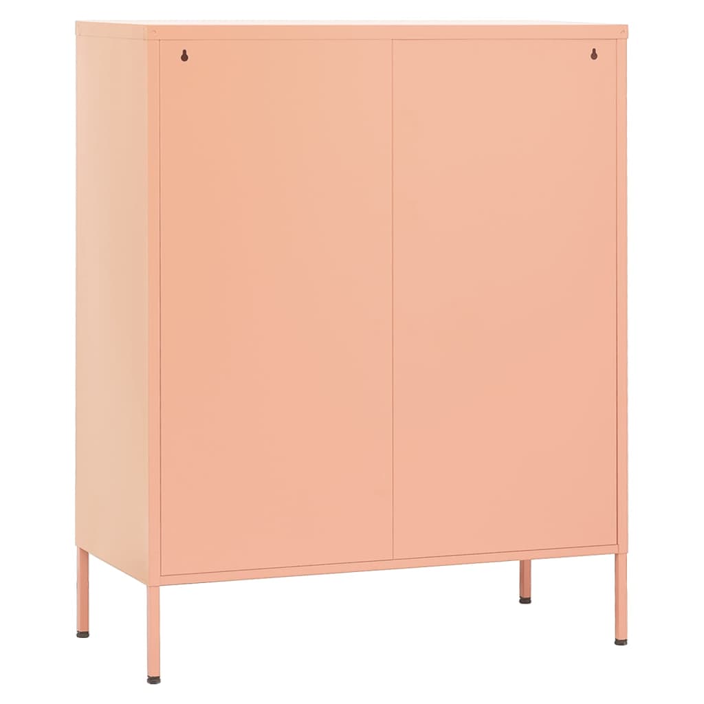 vidaXL Armoire de rangement Rose 80x35x101,5 cm Acier