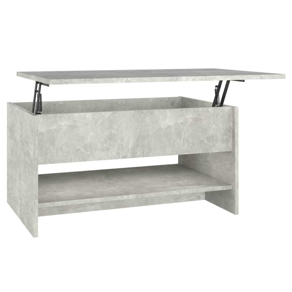 vidaXL Table basse Gris béton 80x50x40 cm Bois d'ingénierie