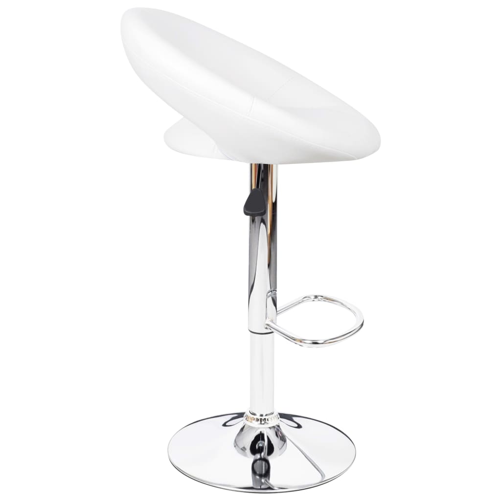 vidaXL Tabourets de bar lot de 2 blanc similicuir