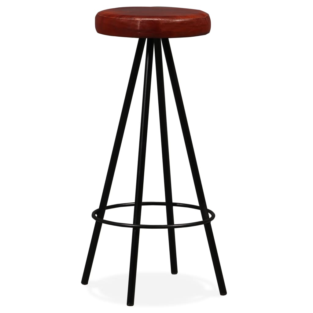 vidaXL Tabourets de bar lot de 2 cuir véritable