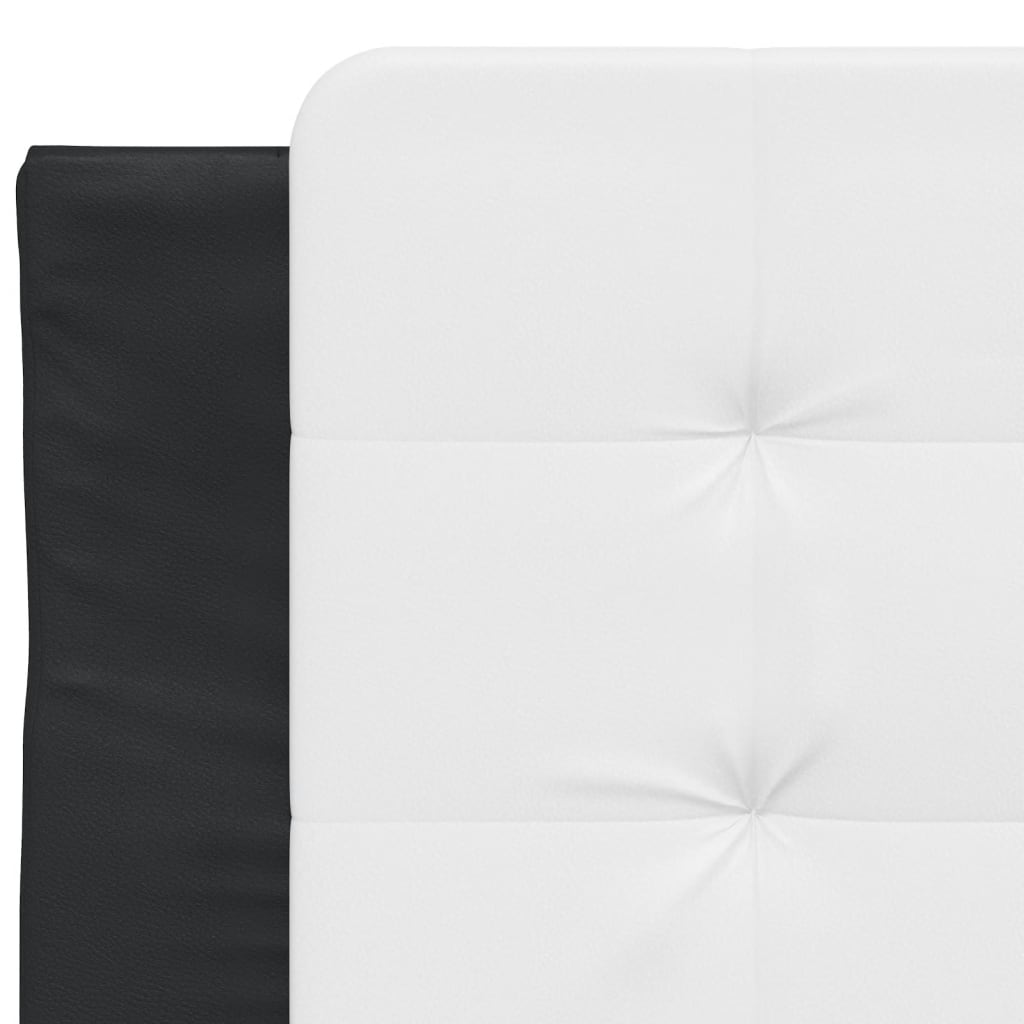 vidaXL Cadre de lit sans matelas noir blanc 100x190 cm similicuir