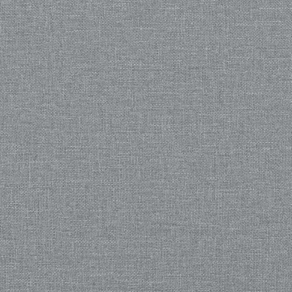 vidaXL Coussin de tête de lit gris clair 100 cm tissu