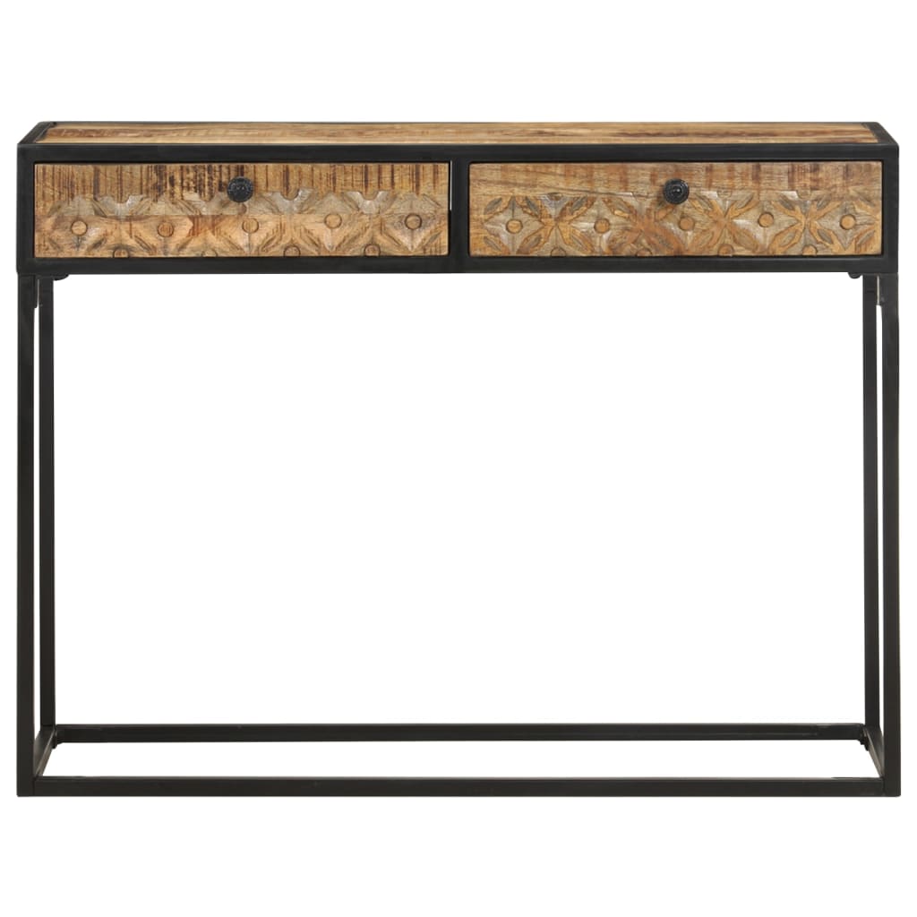 vidaXL Table console 100x35x75 cm Bois de manguier massif