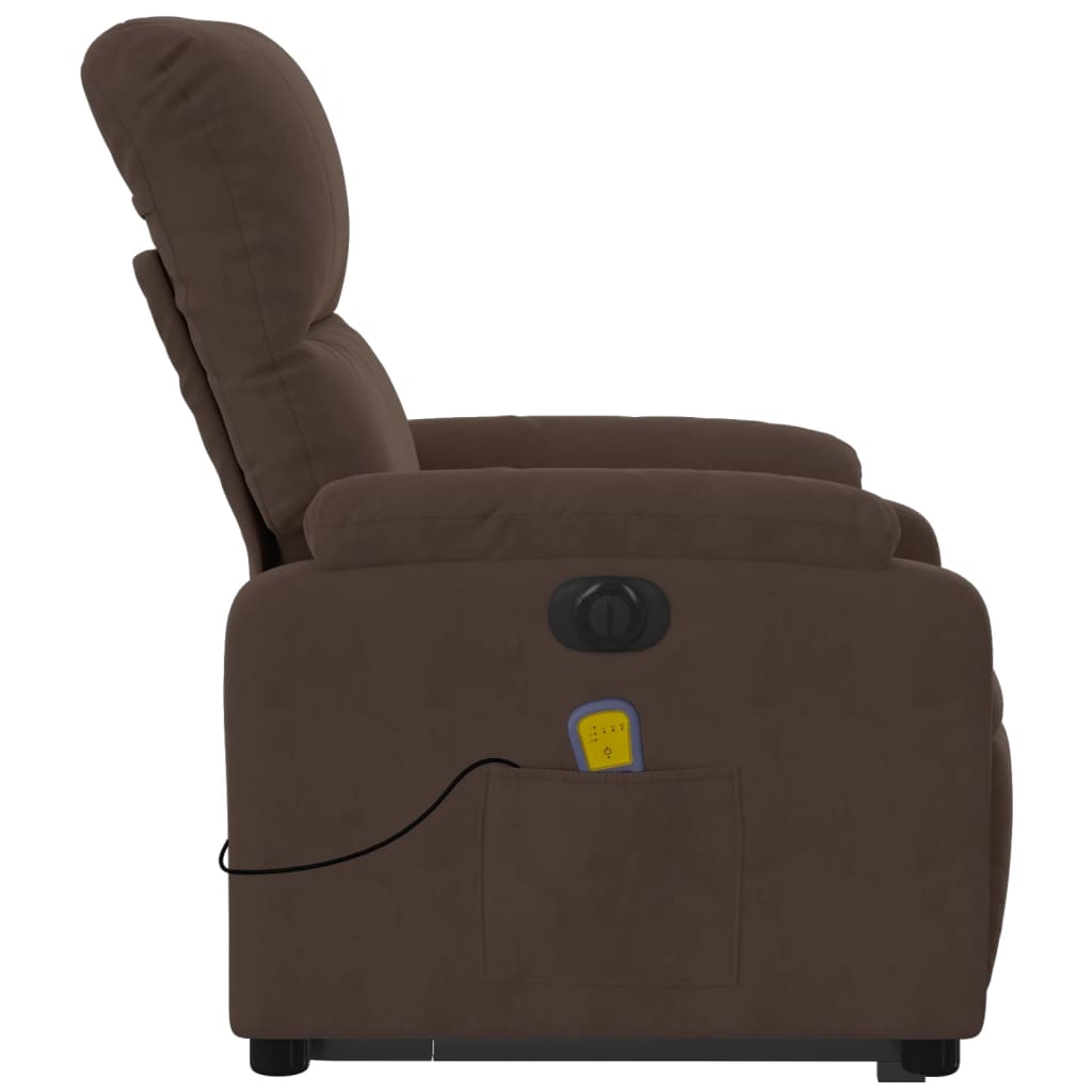 vidaXL Fauteuil inclinable de massage électrique marron