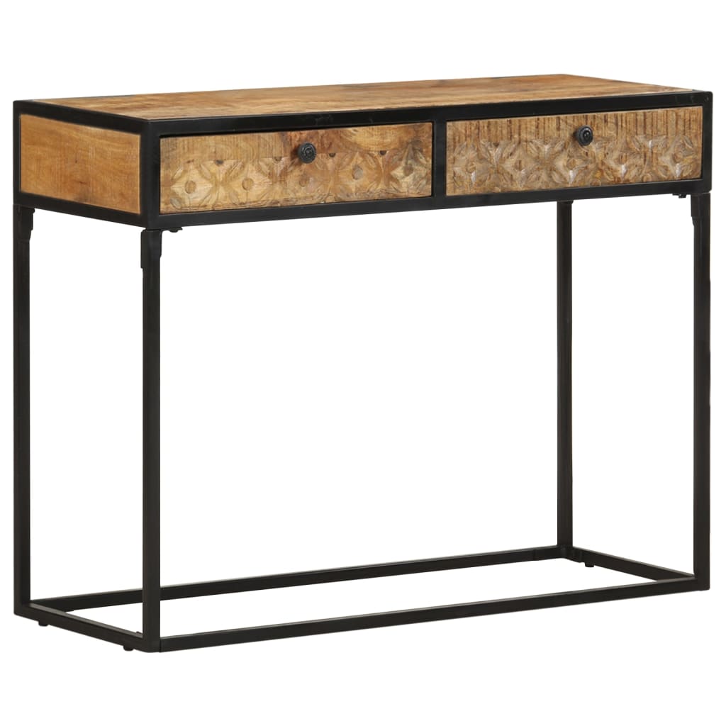 vidaXL Table console 100x35x75 cm Bois de manguier massif