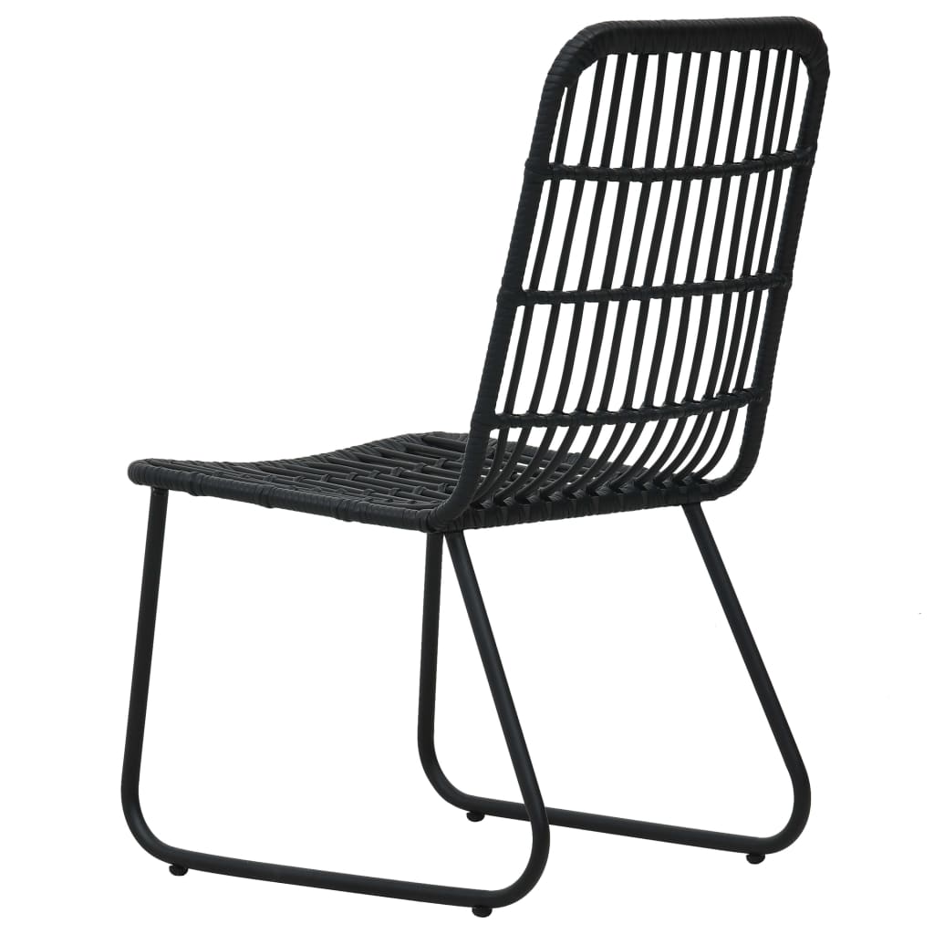 vidaXL Chaises de jardin lot de 2 Résine tressée Noir