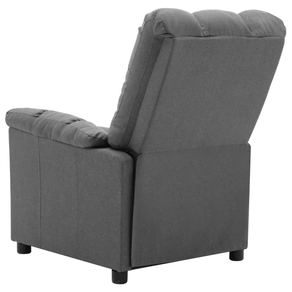 vidaXL Fauteuil inclinable électrique gris clair tissu