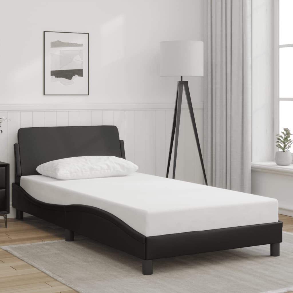 vidaXL Cadre de lit sans matelas noir 100x190 cm similicuir