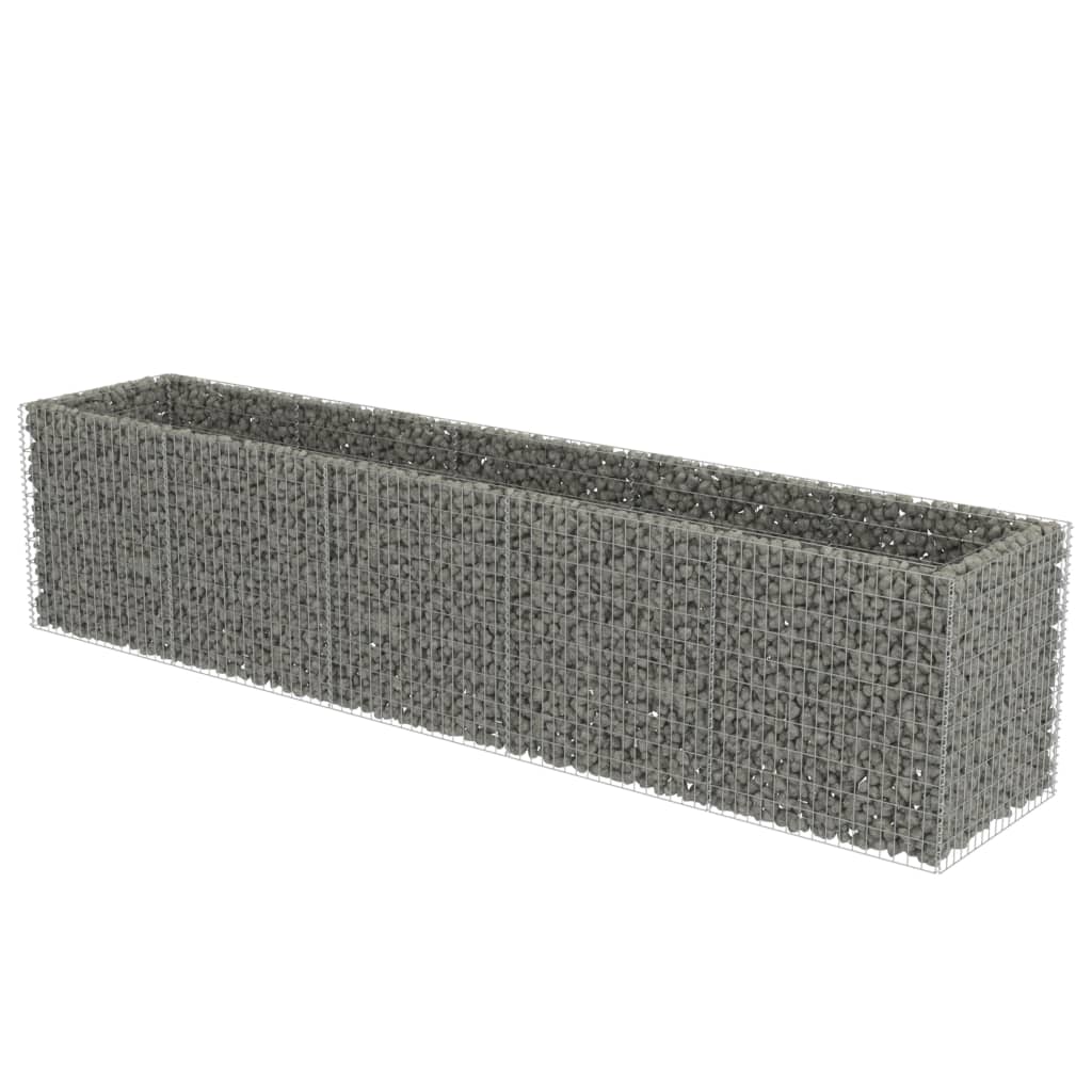 vidaXL Lit surélevé à gabion Acier galvanisé 450x90x100 cm