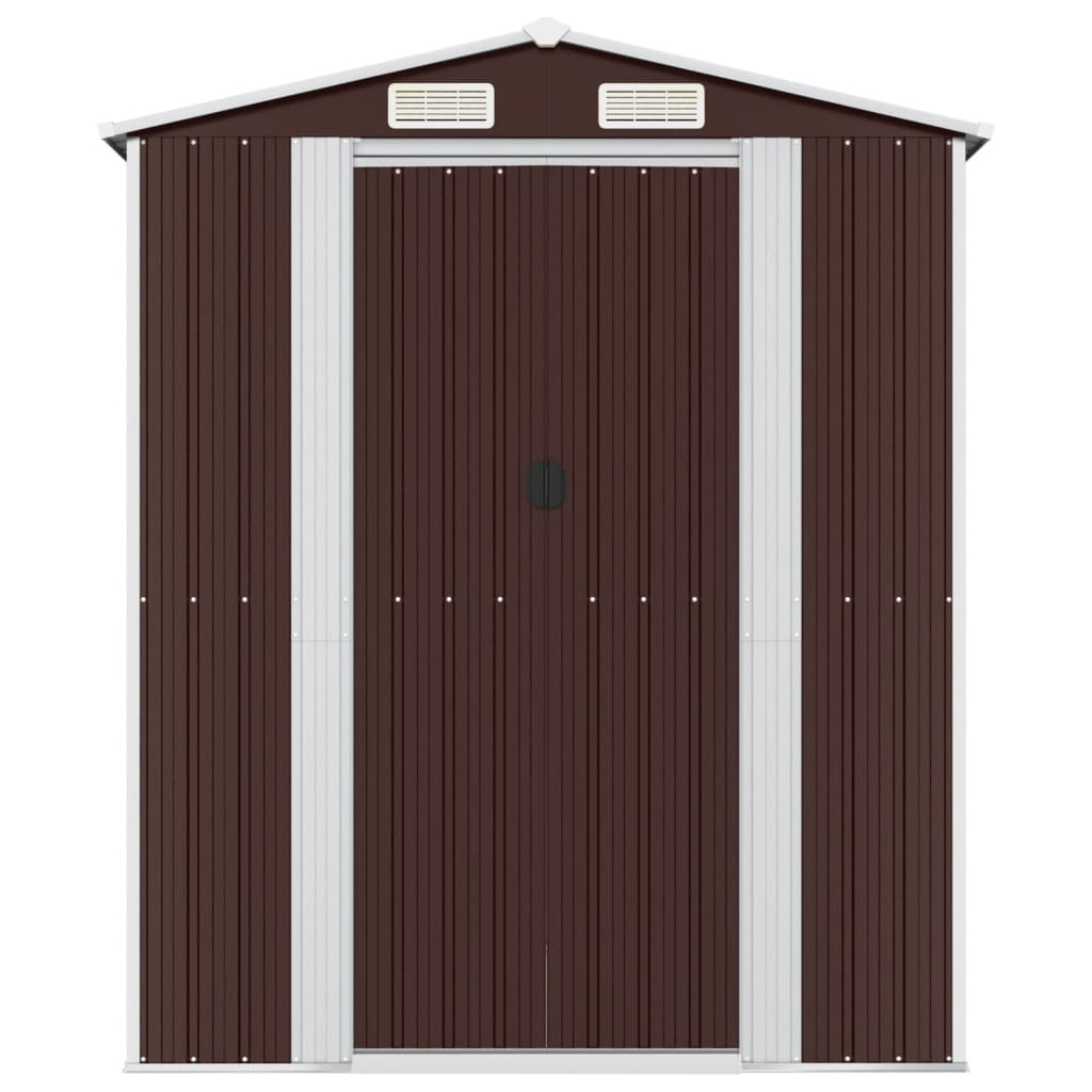 vidaXL Abri de jardin Marron foncé 192x191x223 cm Acier galvanisé