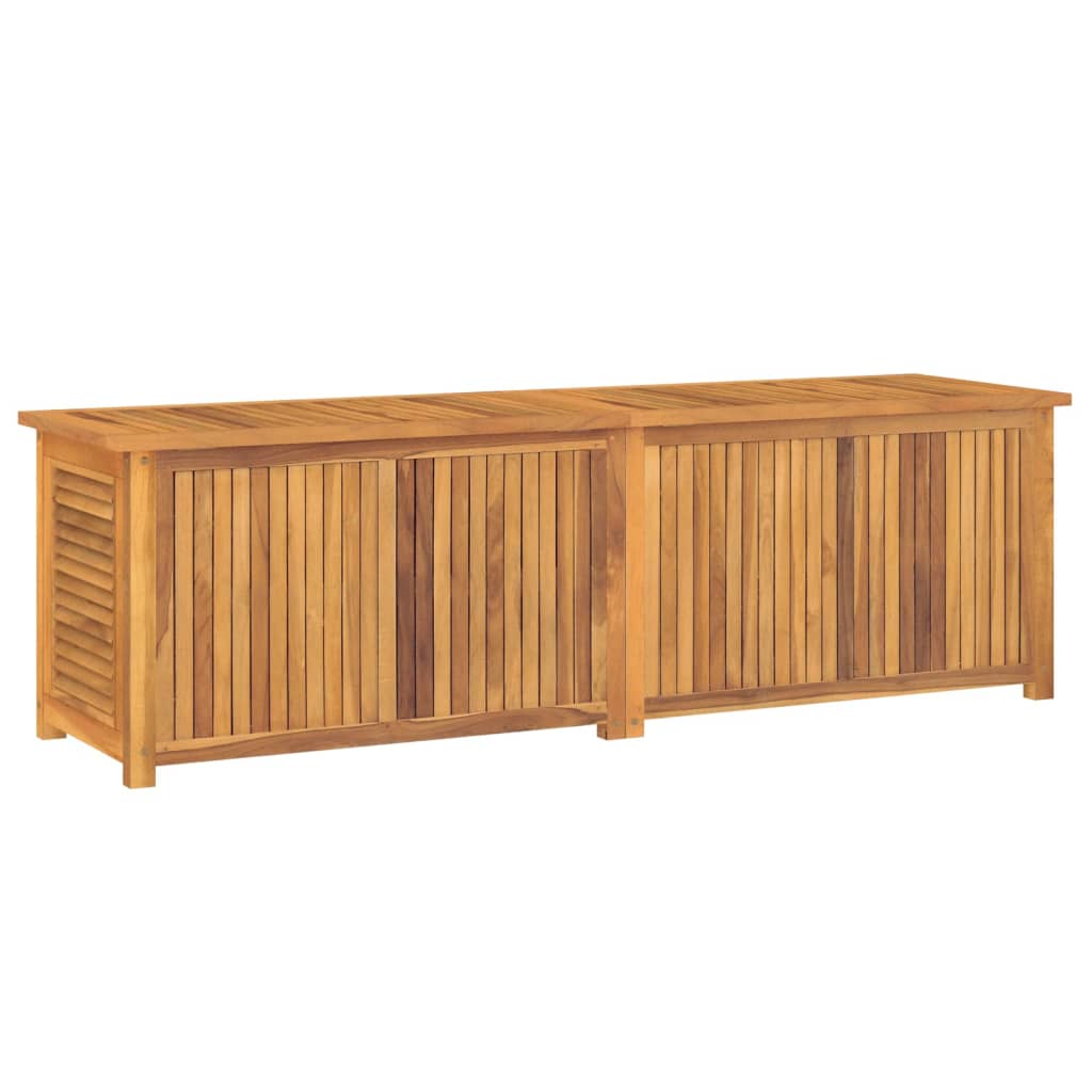 vidaXL Boîte de rangement jardin et sac 175x50x53 cm bois massif teck