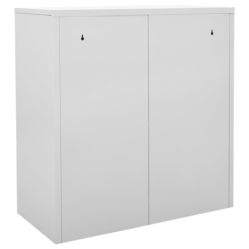 vidaXL Armoire à casiers Gris clair 90x45x92,5 cm Acier