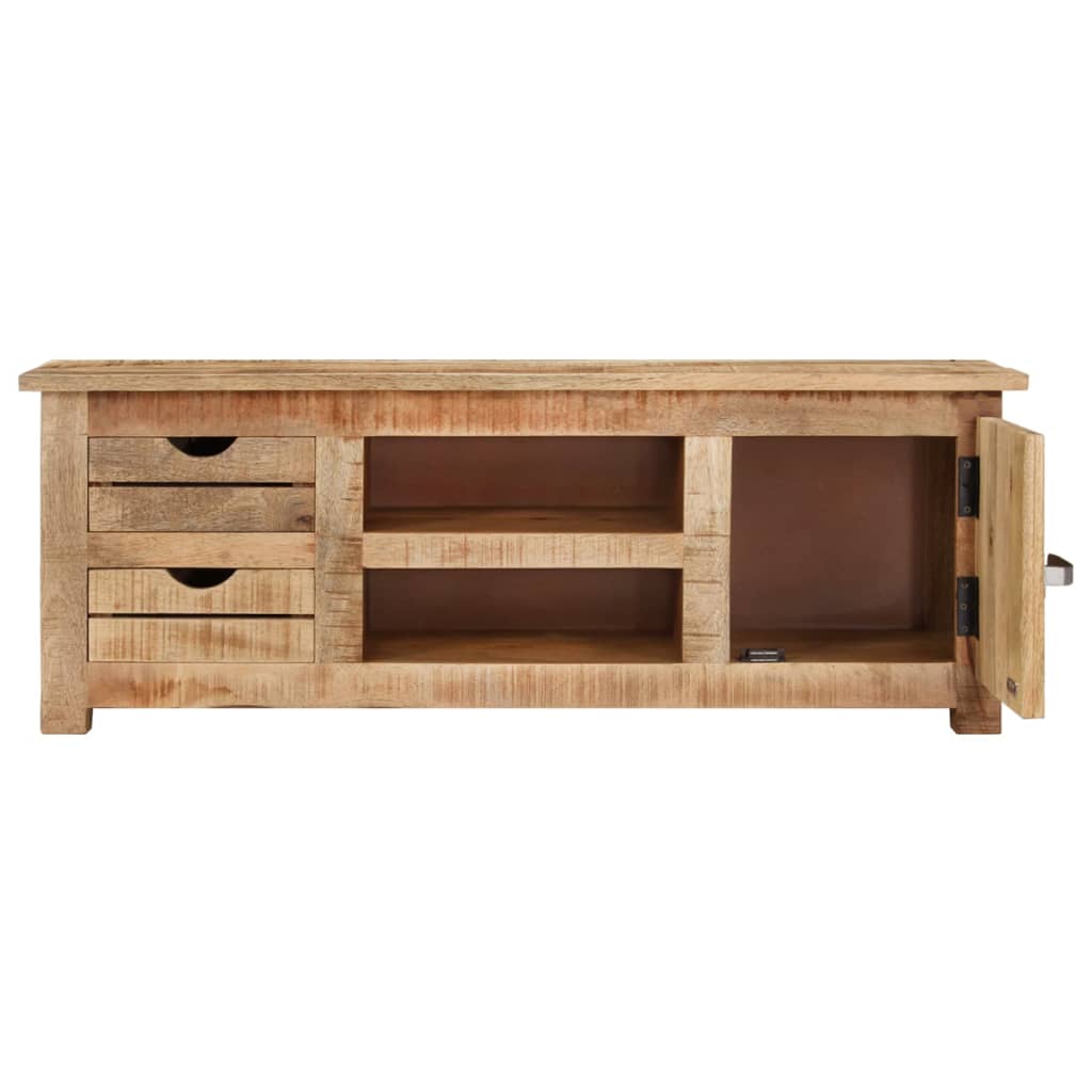 vidaXL Meuble TV 110x30x40 cm Bois de manguier brut