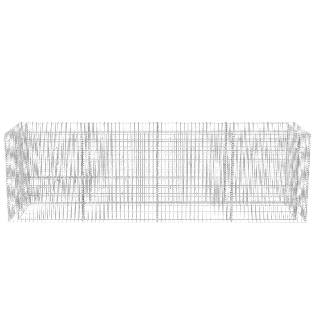 vidaXL Lit surélevé à gabion Acier 360x90x100 cm