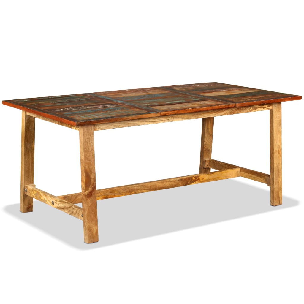 vidaXL Table de salle à manger Bois de récupération massif 180 cm