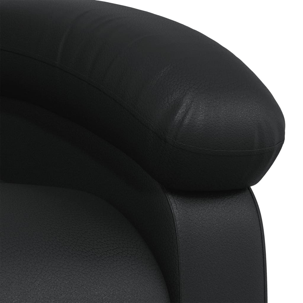 vidaXL Fauteuil inclinable Noir Similicuir