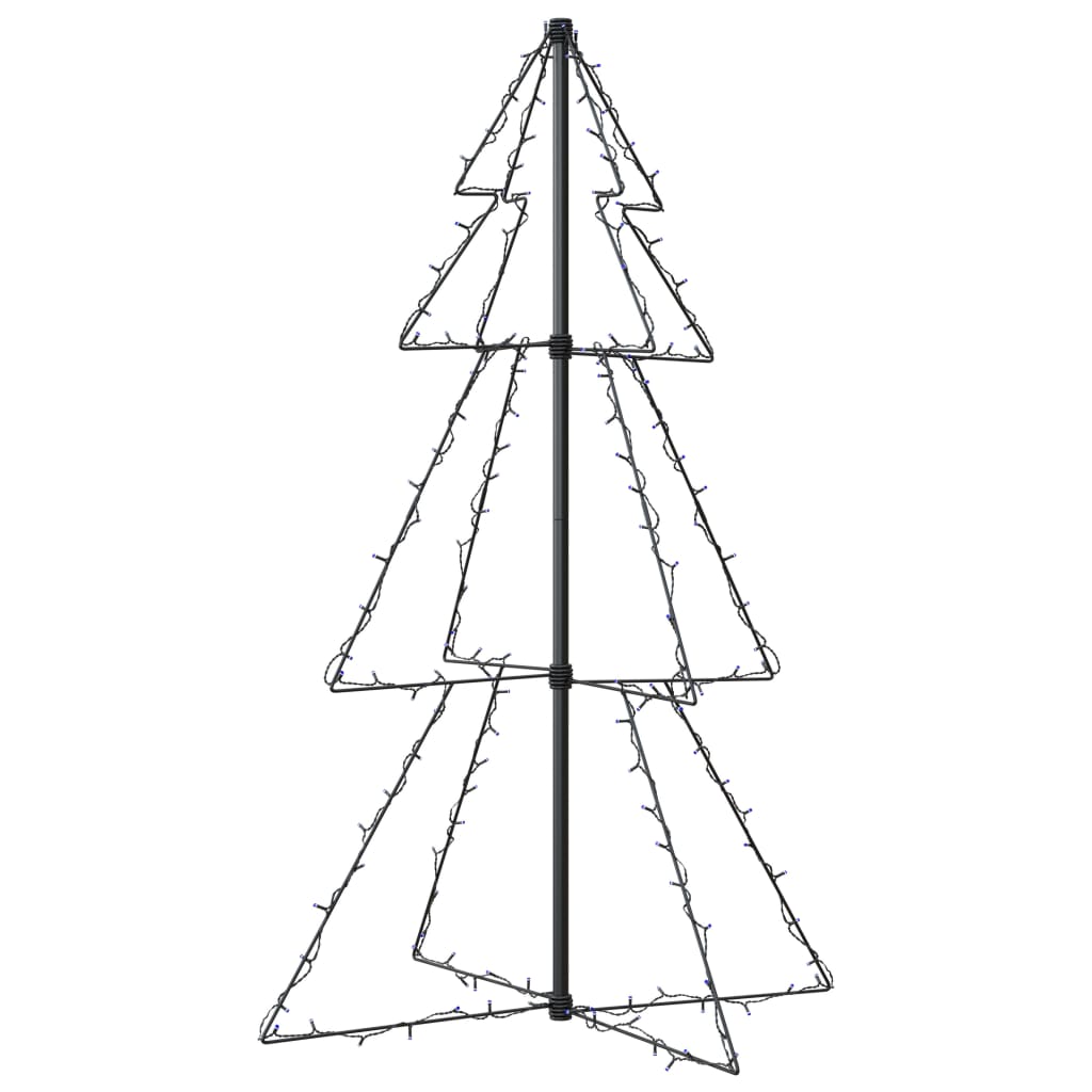 vidaXL Arbre de Noël cône 160 LED d'intérieur/d'extérieur 78x120 cm