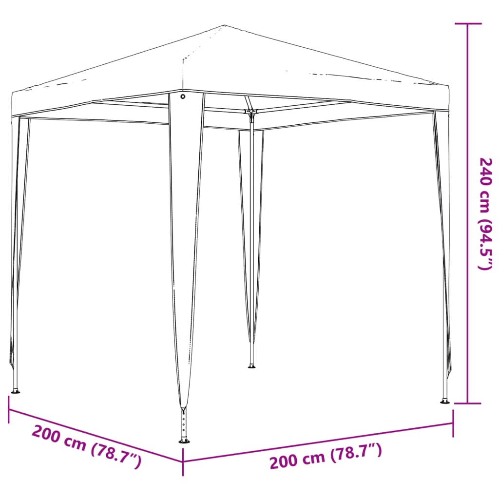 vidaXL Tente de réception 2x2 m bleu