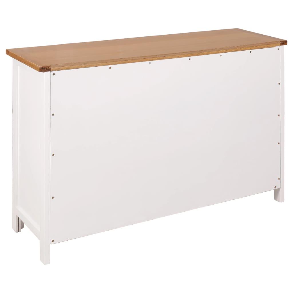 vidaXL Buffet 110x33,5x70 cm Bois de chêne massif