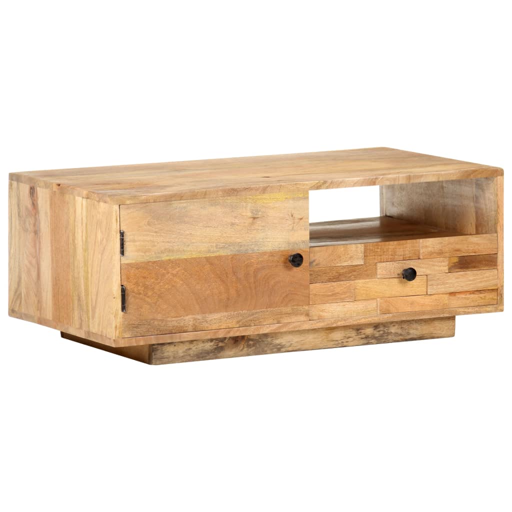 vidaXL Table basse 90x50x35 cm Bois solide de manguier