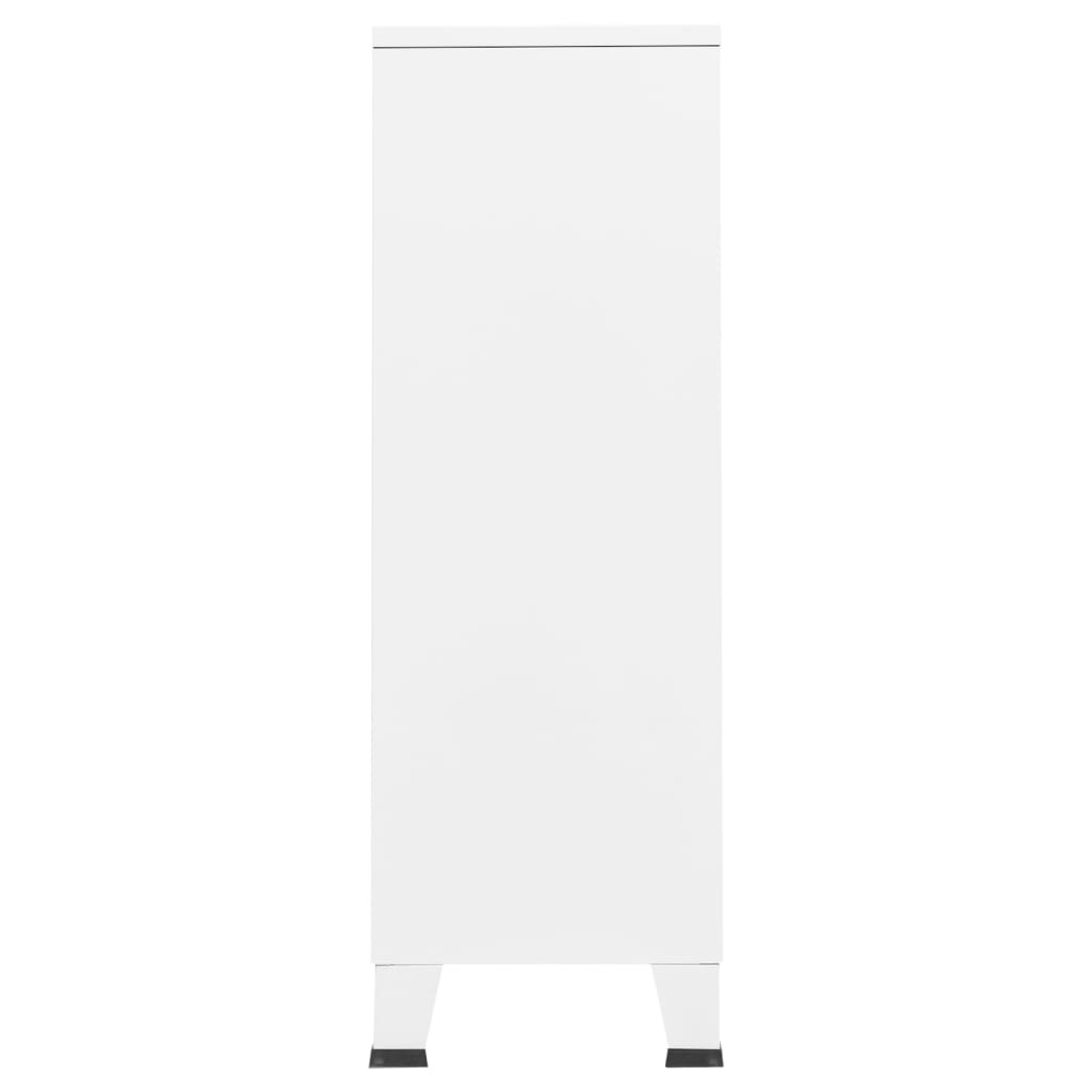 vidaXL Garde-robe industrielle Blanc 67x35x107 cm Acier