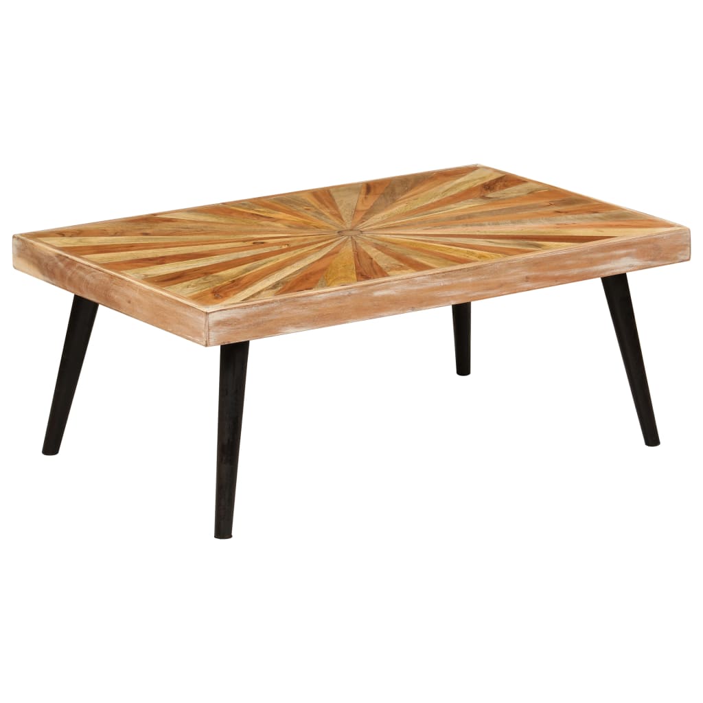 vidaXL Table basse Bois de manguier massif 90x55x36 cm