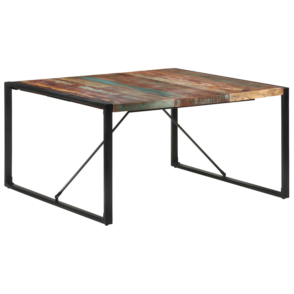 vidaXL Table à manger 140x140x75 cm Bois de récupération massif