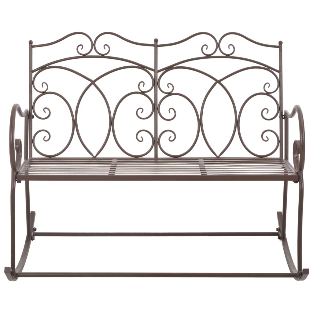 vidaXL Banc de jardin 104 cm Fer Marron antique