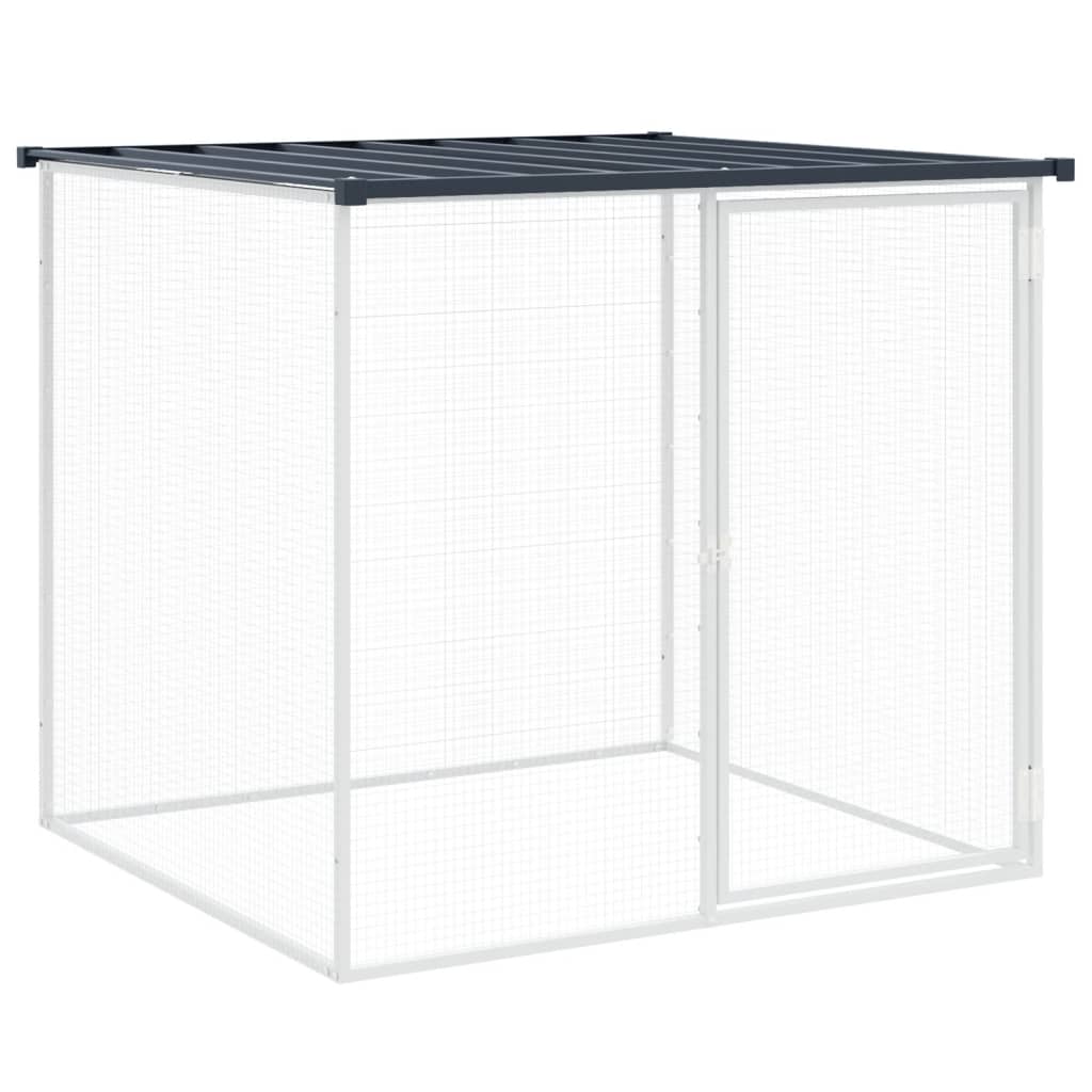 vidaXL Poulailler avec toit anthracite 203x98x90 cm acier galvanisé