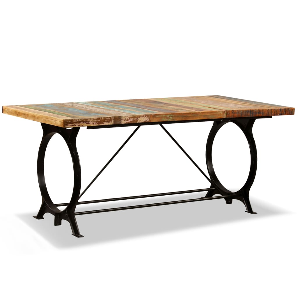 vidaXL Table de salle à manger Bois de récupération massif 180 cm