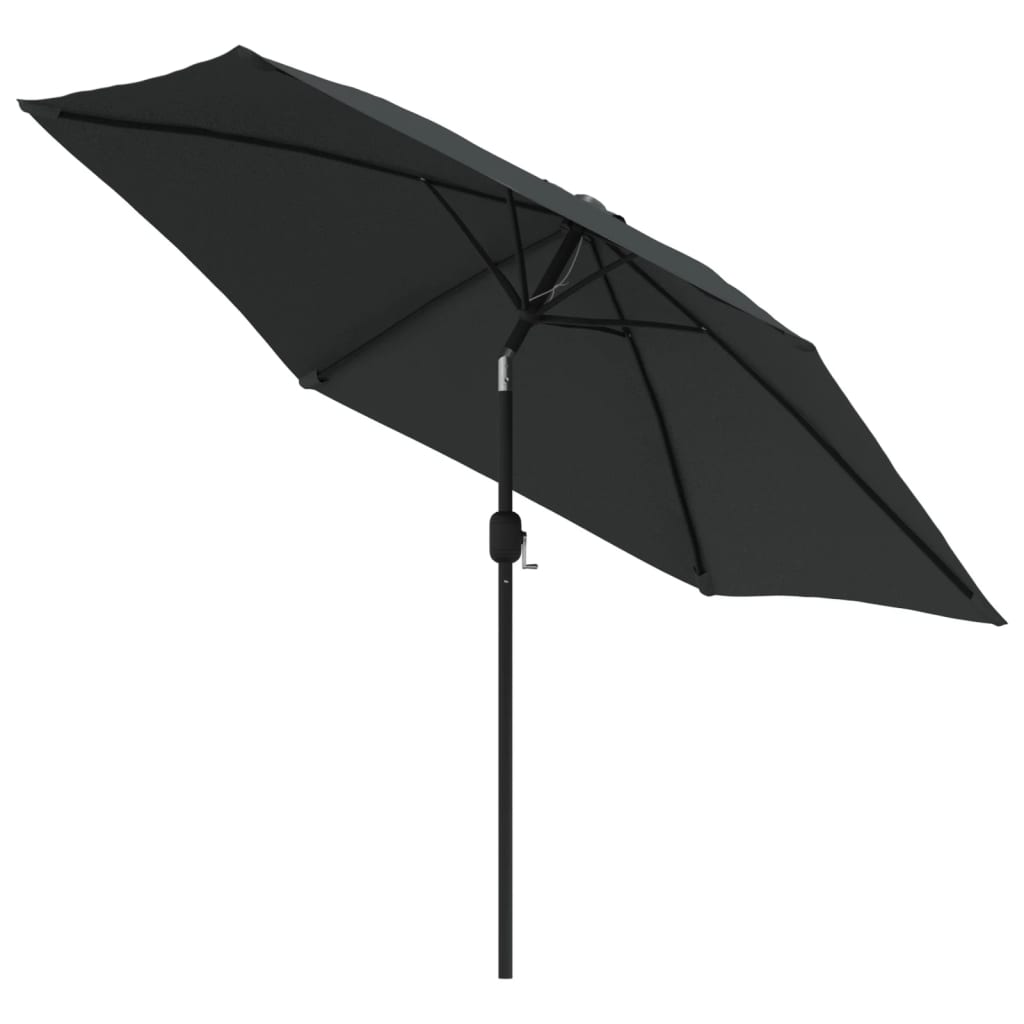 vidaXL Parasol d'extérieur avec poteau en métal 300 cm Anthracite