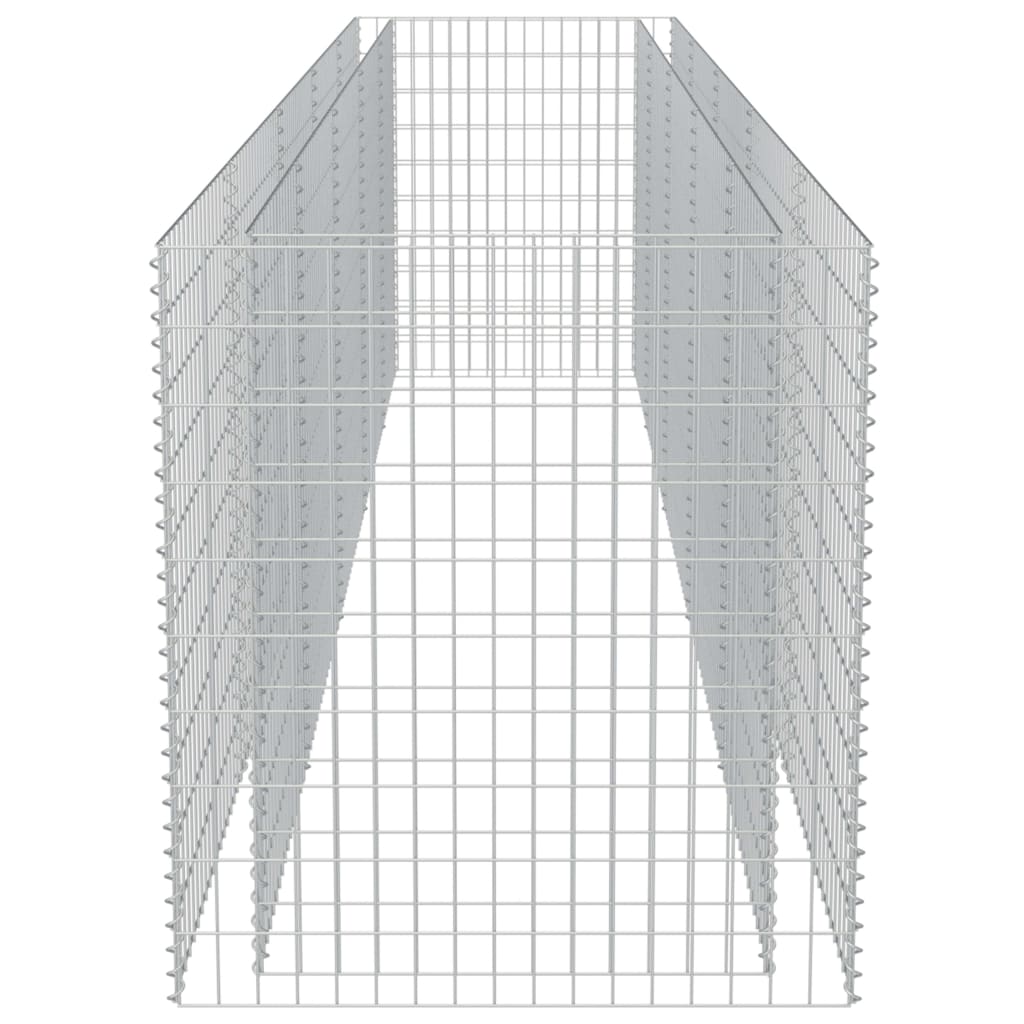 vidaXL Lit surélevé à gabion Acier galvanisé 450x90x100 cm