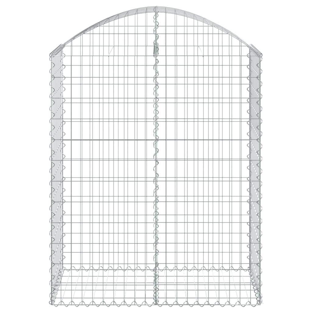 vidaXL Panier de gabions arqué 100x50x120/140 cm Fer galvanisé