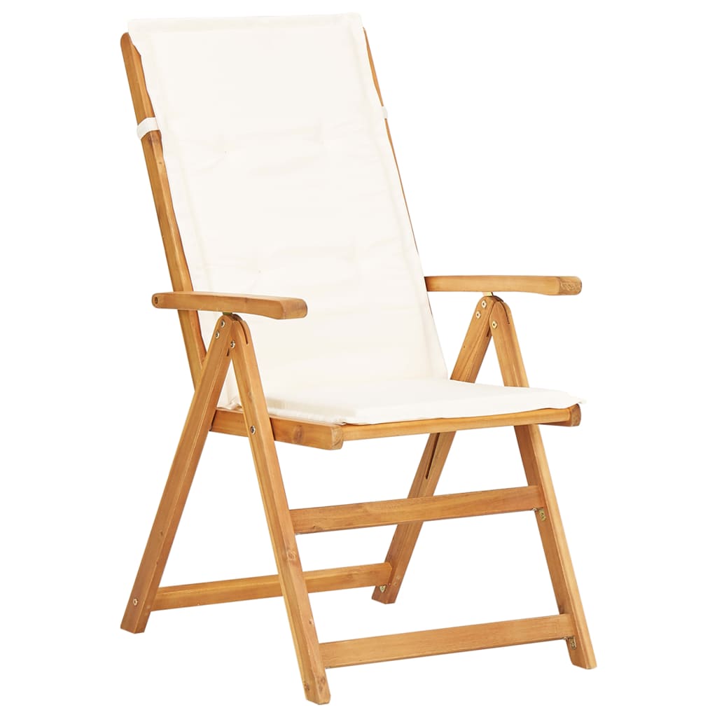 vidaXL Chaises inclinables de jardin lot de 2 Bois solide d'acacia