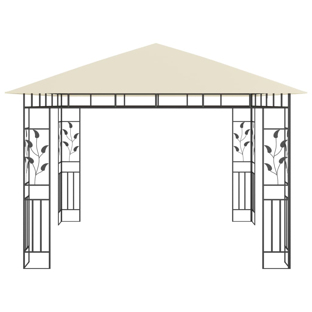 vidaXL Belvédère avec moustiquaire 3x3x2,73 m Crème 180 g/m²