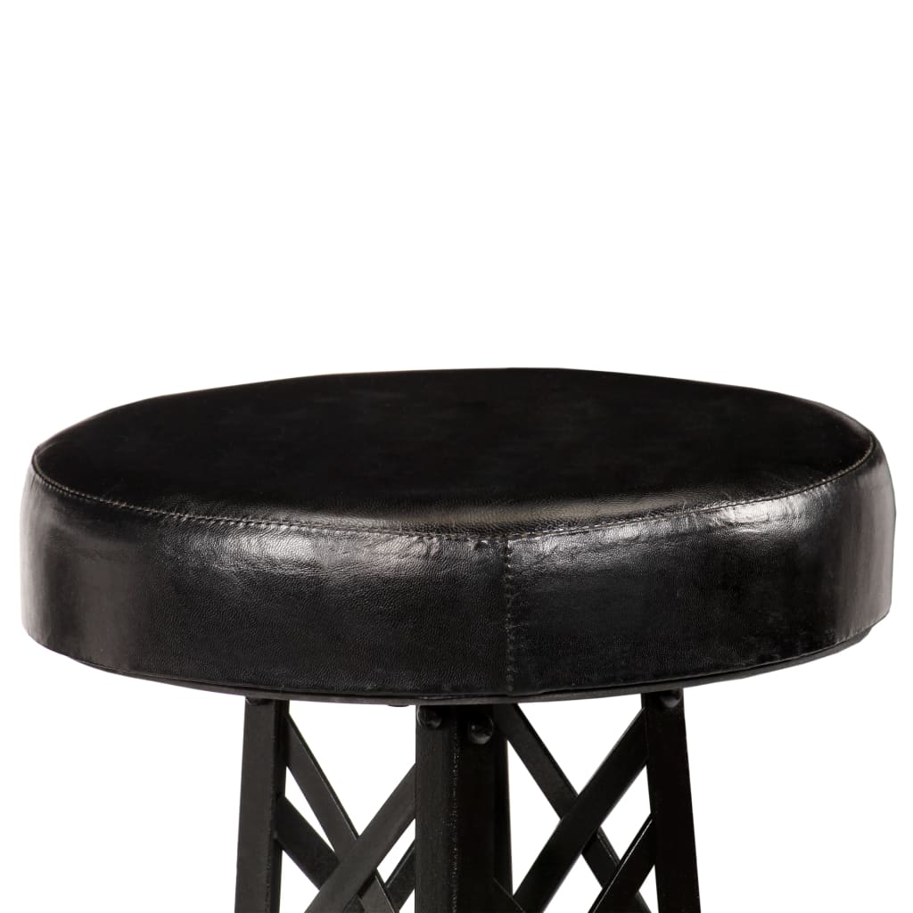 vidaXL Tabourets de bar lot de 2 cuir véritable