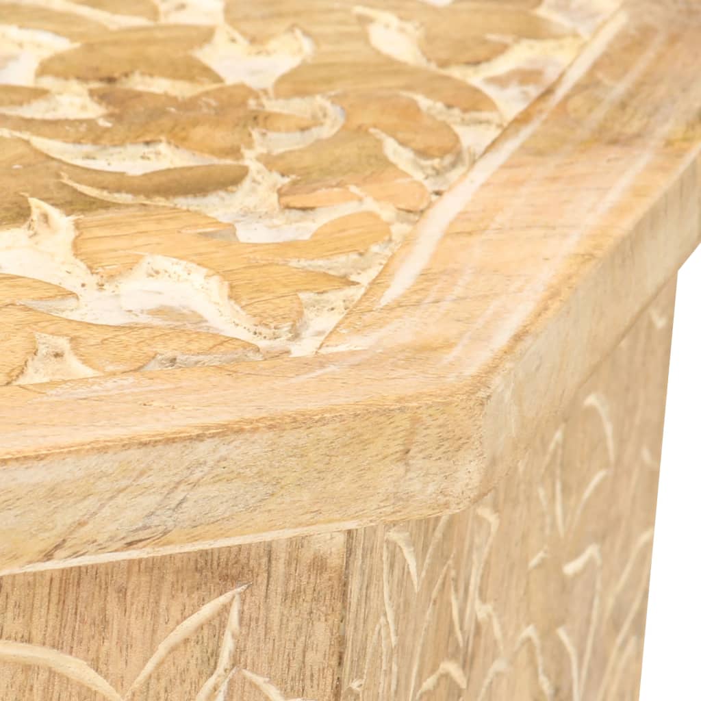 vidaXL Table d'appoint Ø48 cm Bois de manguier massif