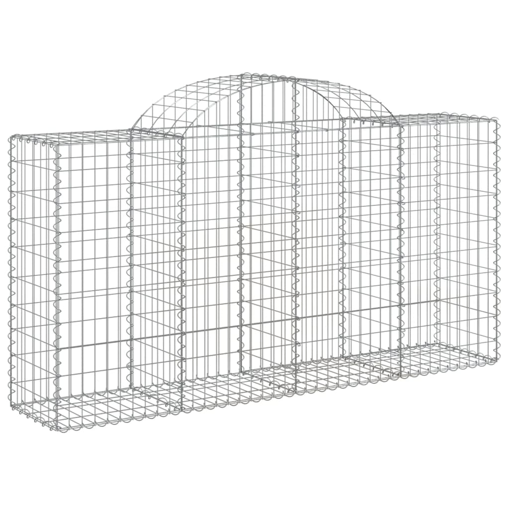 vidaXL Panier de gabions arqué 200x50x100/120 cm Fer galvanisé