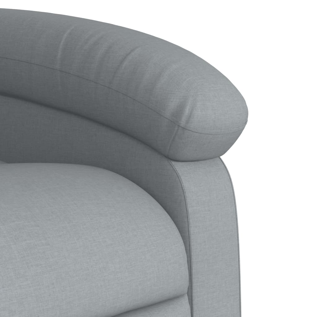 vidaXL Fauteuil inclinable Gris clair Tissu