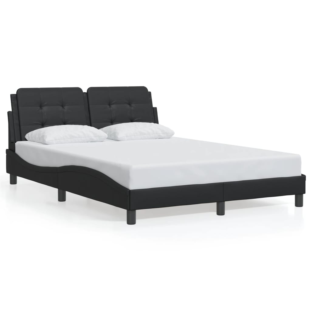 vidaXL Cadre de lit sans matelas noir 137x190 cm similicuir