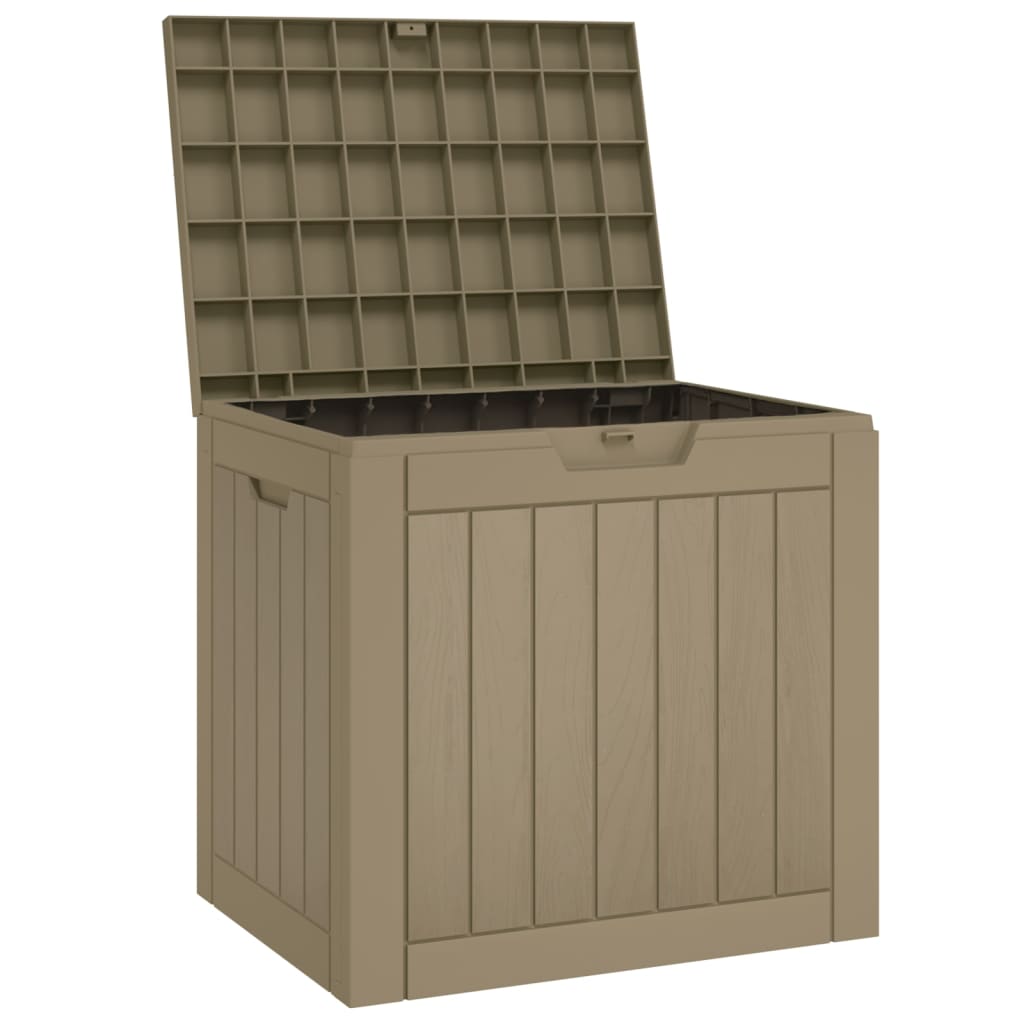 vidaXL Boîte de stockage de jardin gris 55,5x43x53 cm polypropylène