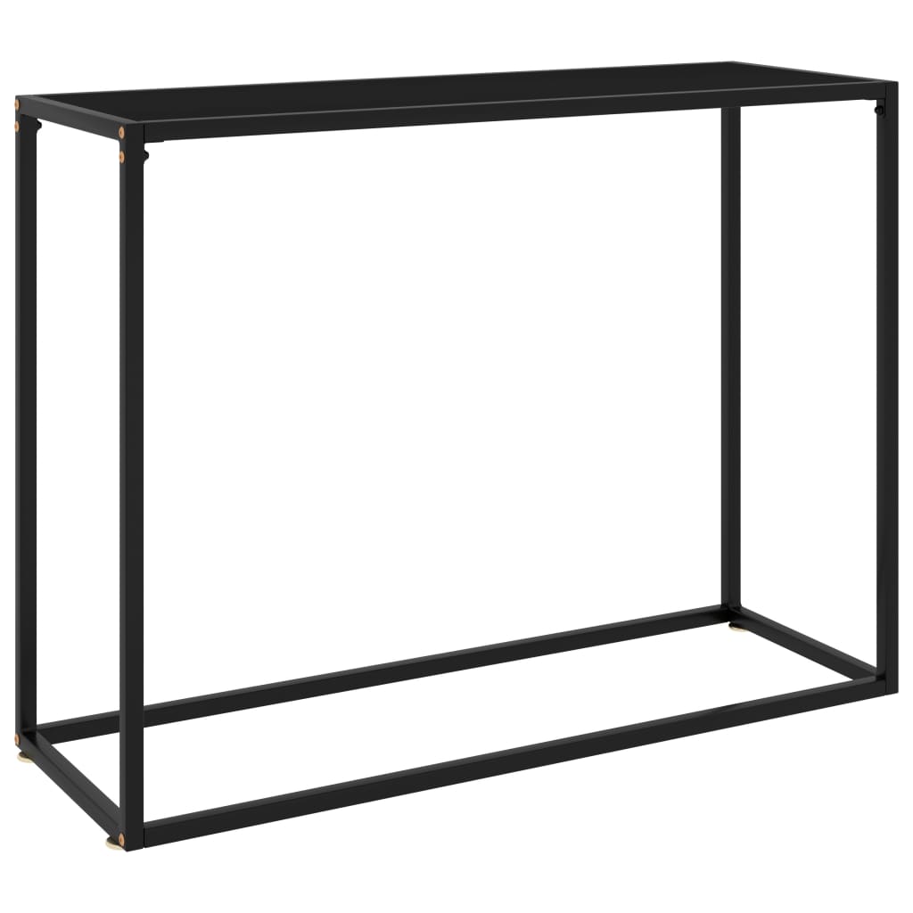 vidaXL Table console Noir 100x35x75 cm Verre trempé