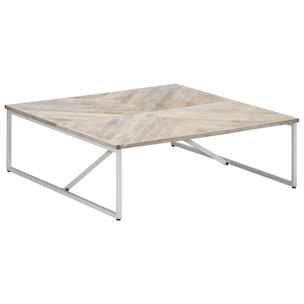 vidaXL Table basse 110x110x36 cm Bois de manguier solide